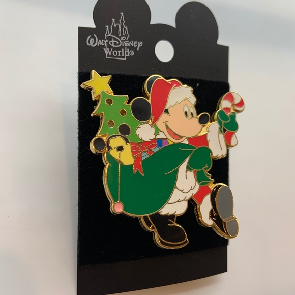 Disney Mickey Mouse Santa Claus Light Up Collectible Pin Lights Not Working - Picture 4 of 9
